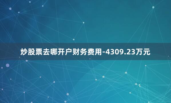 炒股票去哪开户财务费用-4309.23万元